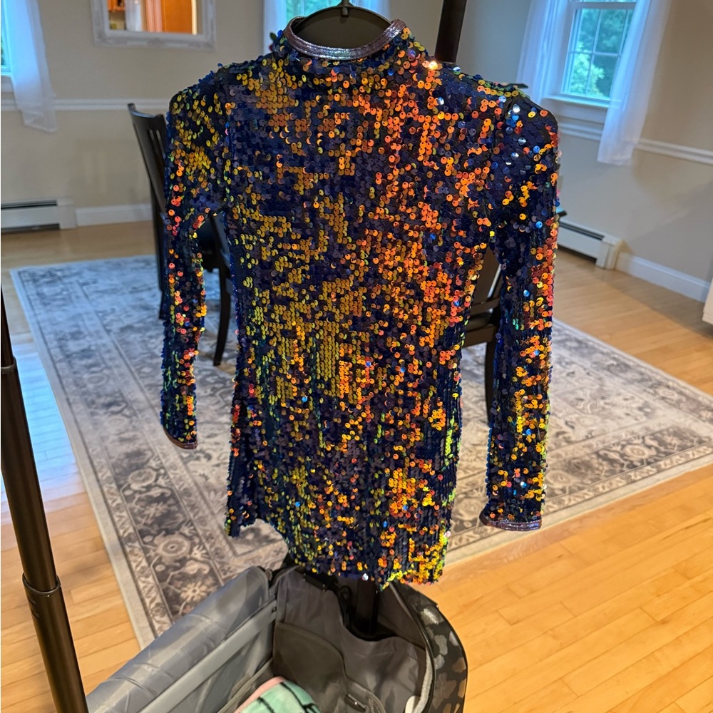 Balera Blue and Gold Sequin Dress